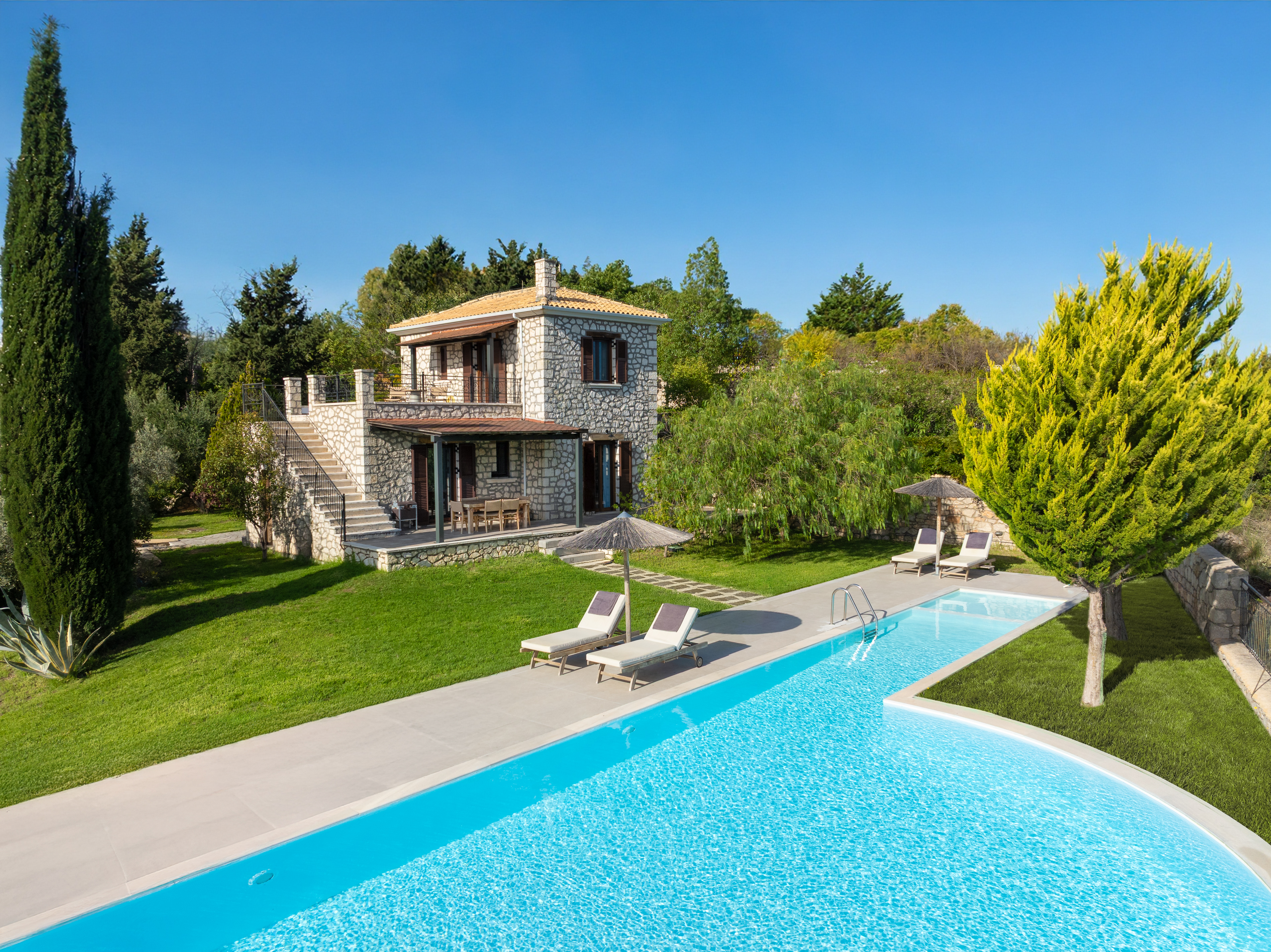 Villa Mellia, Villa mit privatem Pool und Meerblick oberhalb der Stadt Lefkada